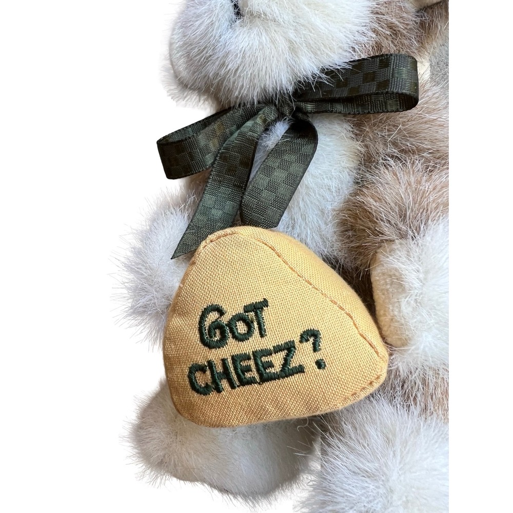 VTG Boyds 2000 Collection Mouse Plush Got Cheez Brown White Fuzzy Poseable Gift - Picture 10 of 12